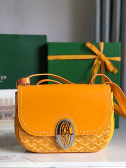 Goyard 233 Strap Bag, GY020213 Goyardine Canvas Yellow