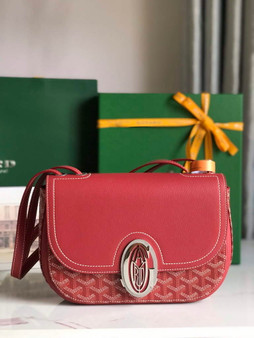 Goyard 233 Strap Bag, GY020213 Goyardine Canvas Red
