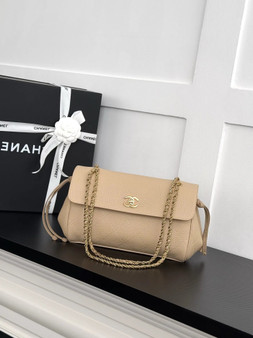 Chanel Large Flap Bag, AS6427 Calfskin Apricot