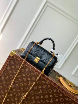 Louis Vuitton Nano Madeleine Bag, M12144 Black Leather