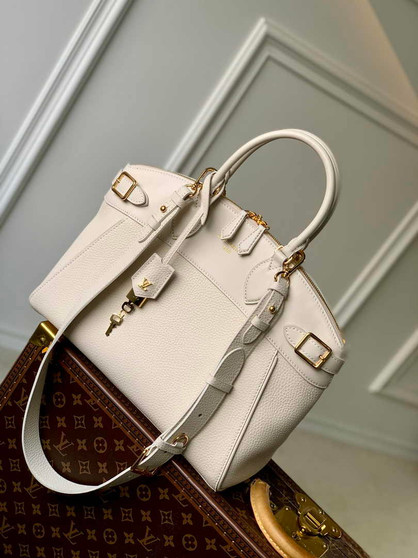 Louis Vuitton Lock It MM High End M23061 Beige Leathers