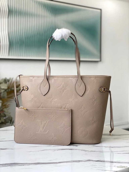Louis Vuitton M45686 Braided Neverfull MM Bag Embossed cowhide leather