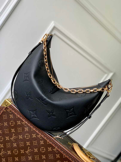 Louis Vuitton Loop Hobo M46725 Black Monogram Leather