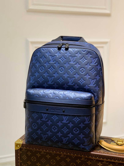 Louis Vuitton LV M45728 Sprinter Backpack Monogram leather navy blue