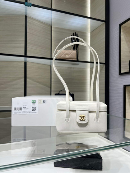 Chanel Long Vanity with Leather Strap AP5067, Calfskin Beige