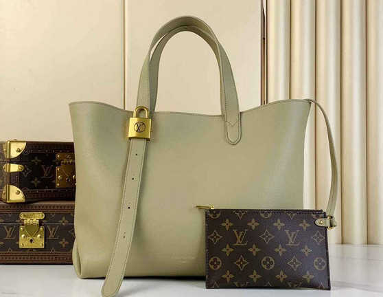 Louis Vuitton Low Key Cabas MM Bag M25343 Green Smooth calf leather