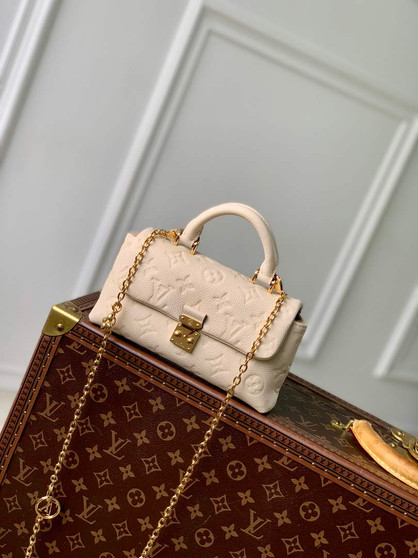 Louis Vuitton Nano Madeleine Bag, M12145 Cream Leather - Default Title - View 1