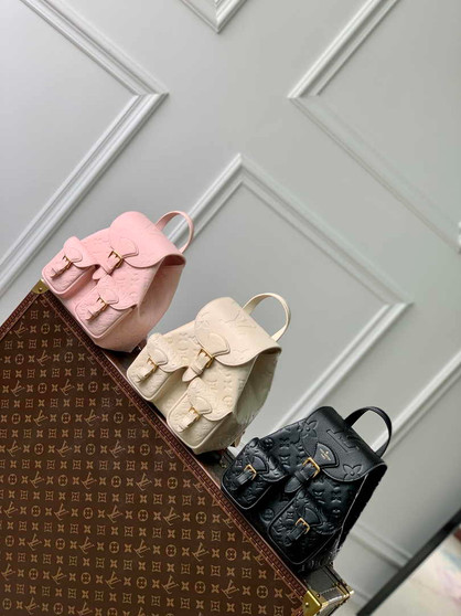 Louis Vuitton Backup M47074 Pink Monogram Leather
