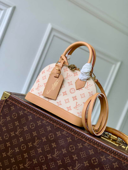 Louis Vuitton Alma BB M27525 Beige Coated canvas Gold Hardware