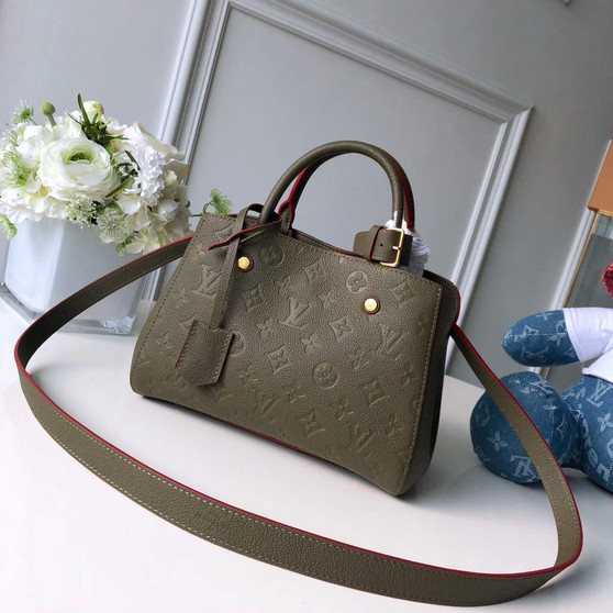 Louis Vuitton M41053 Montaigne BB Monogram Empreinte Leather Green