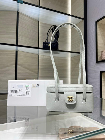 Chanel Long Vanity with Leather Strap AP5067, Calfskin Gray - Default Title - View 1