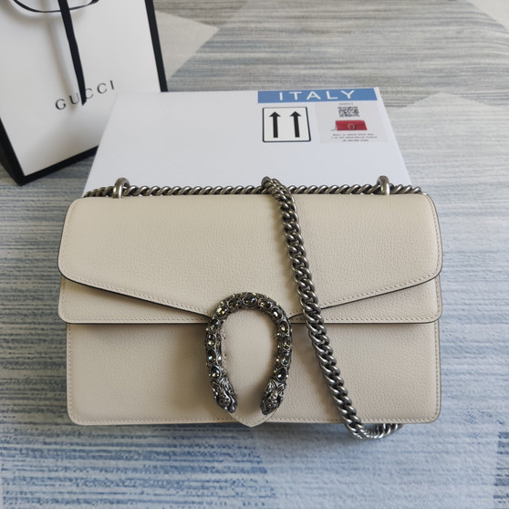 Gucci 400249 Dionysus small shoulder bag leather beige