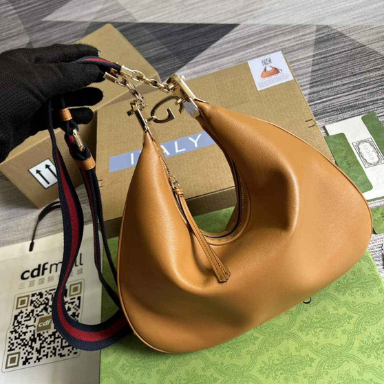 Gucci 702823 Attache large shoulder bag Dark orange - Default Title - View 1