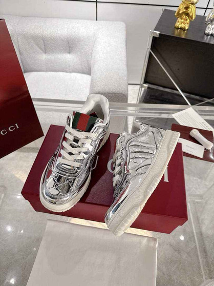 Gucci Re-Web sneaker 786186 Silver leather