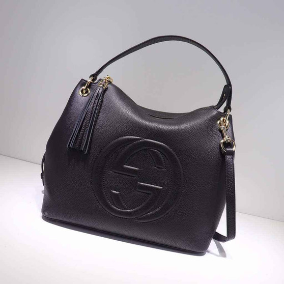 Gucci 408825 SOHO 2way Shoulder Bag In Black Leather - Default Title - View 1