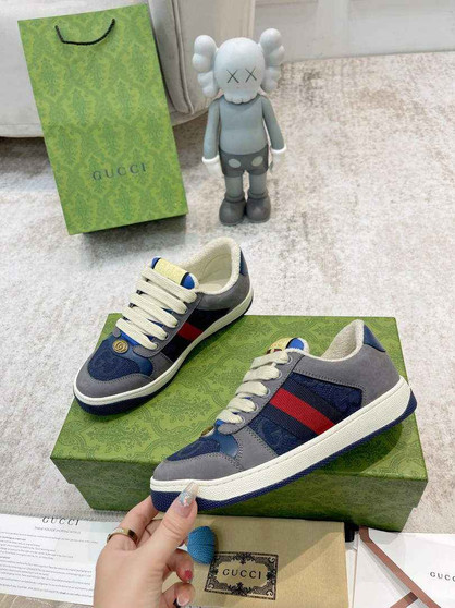 Gucci GG Screener sneaker ‎576223 Grey suede - Default Title - View 1