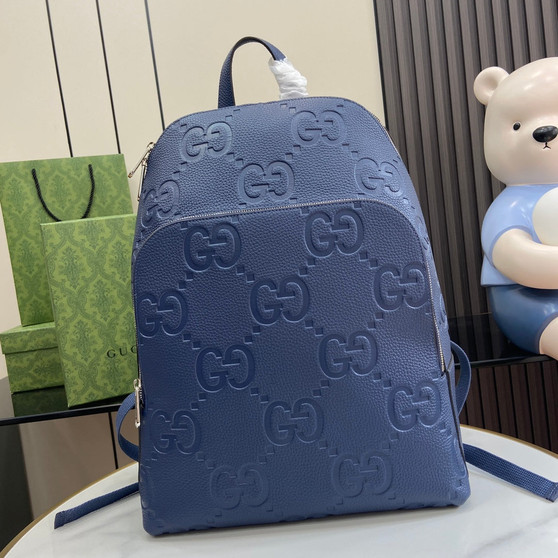 Gucci Large jumbo GG backpack  �?66932 in Blue leather