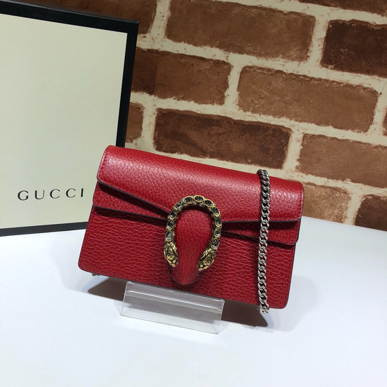Gucci Dionysus Super Mini Bag 476432 Red Leather