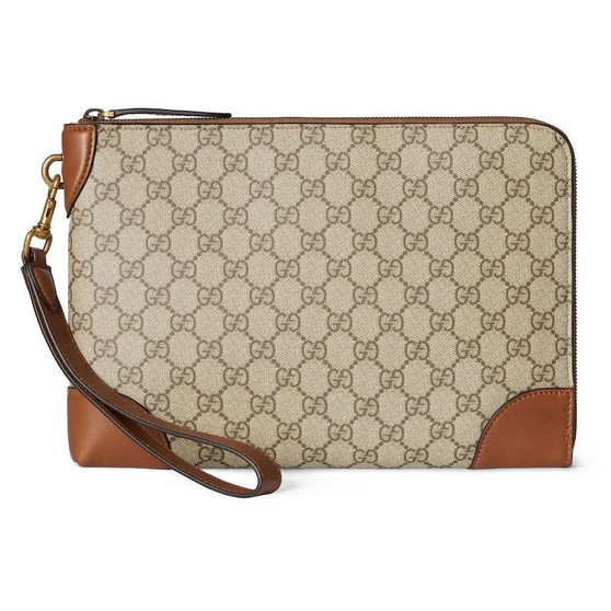 Gucci GG Emblem small business case, 821156 in beige fabric