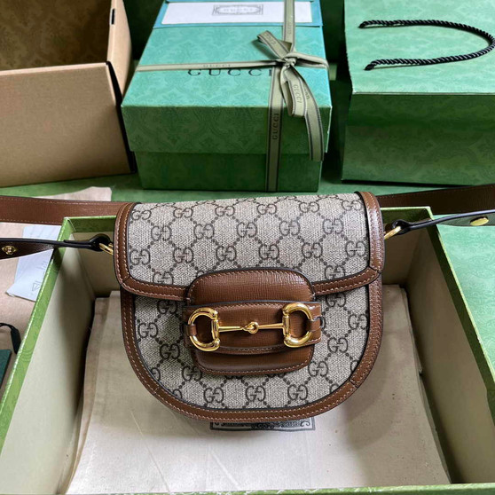 Gucci Horsebit 1955 mini rounded bag 760191 in GG Supreme