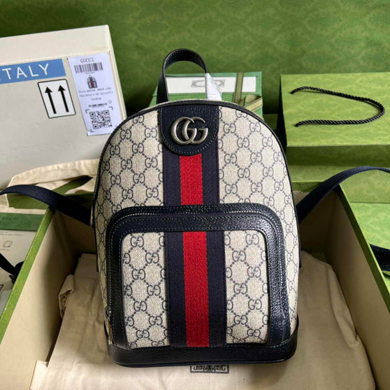 Gucci Ophidia GG small backpack 547965 in blue leather