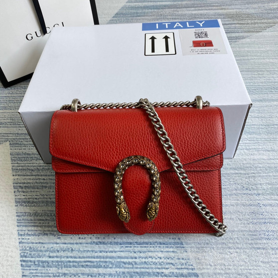 Gucci ‎‎421970 Dionysus leather mini bag red leather - Default Title - View 1