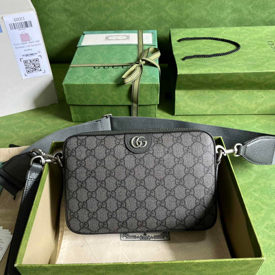 Gucci Ophidia GG crossbody bag 699439 in grey and black Supreme