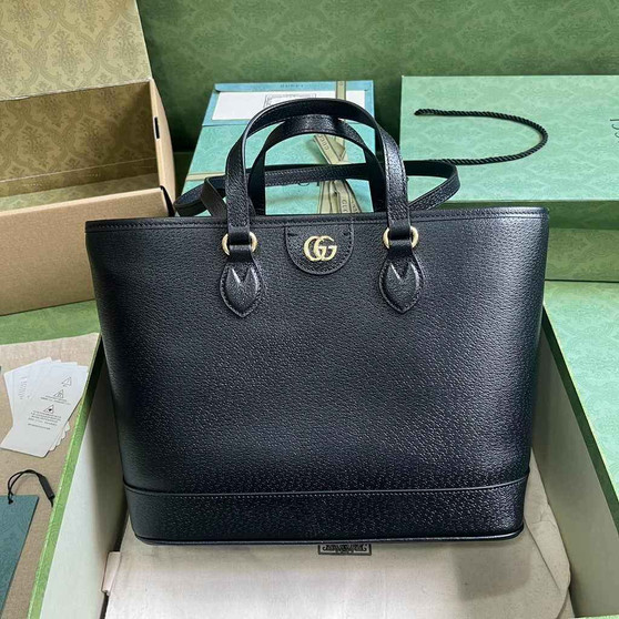 Gucci Ophidia small tote bag 765043 in black leather - Default Title - View 1
