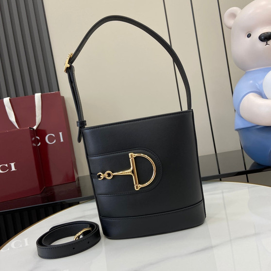 Gucci 73 mini bucket bag, 833665 in black leather