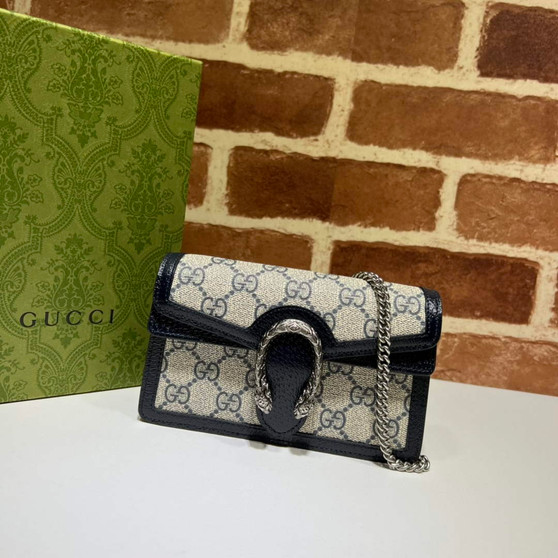 Gucci Dionysus Super Mini Bag 476432 Black GG Supreme - Default Title - View 1