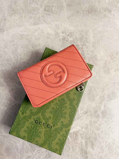 Gucci Blondie wallet 760336 in Orange leather