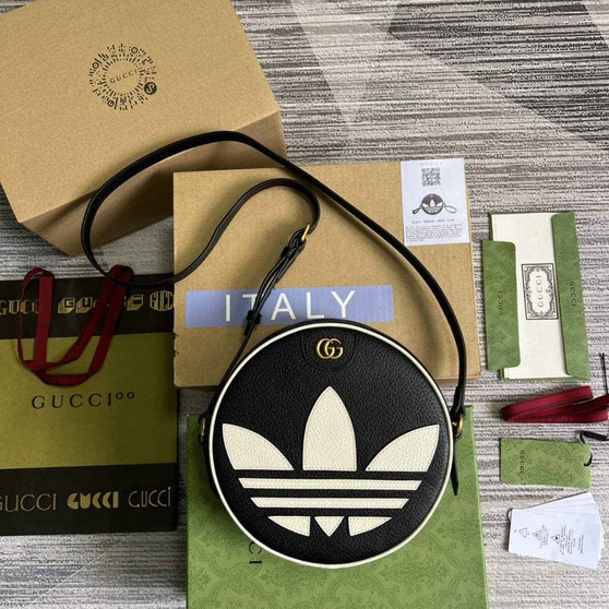 adidas x Gucci Ophidia shoulder bag 702626 Black leather