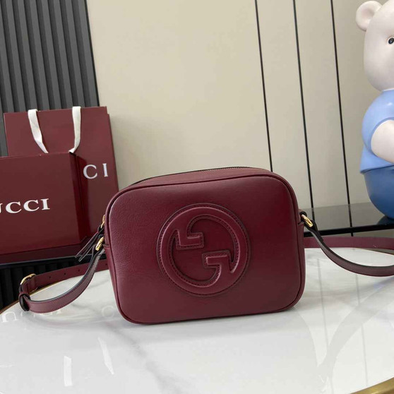 Gucci Blondie mini shoulder bag in red leather 820429