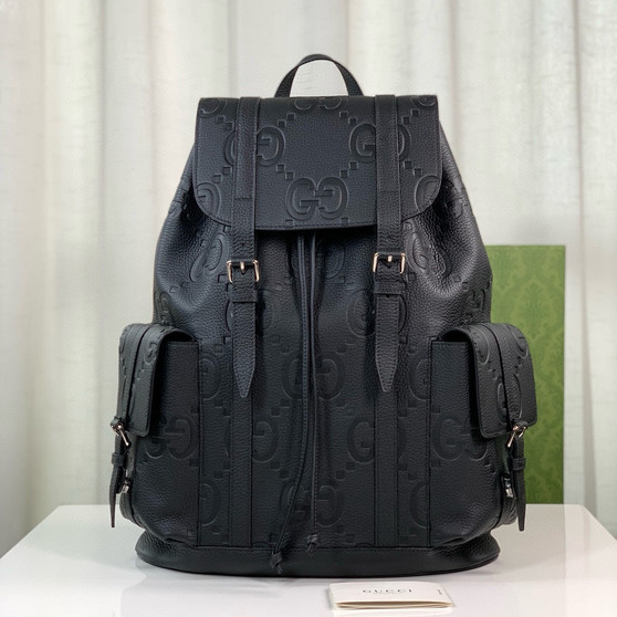 Gucci Jumbo GG backpack 625770 in black leather - Default Title - View 1