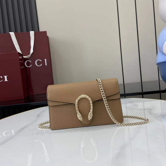 Gucci Dionysus Super Mini Bag 476432 Light Brown Leather