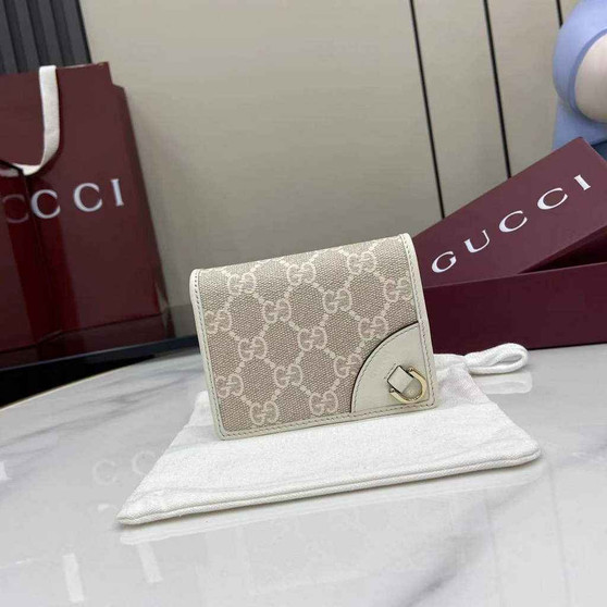 Gucci GG Emblem mini wallet, 820692 in white leather - Default Title - View 1