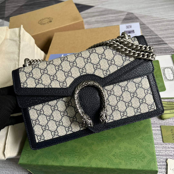Gucci 400249 Dionysus small shoulder bag blue - Default Title - View 1