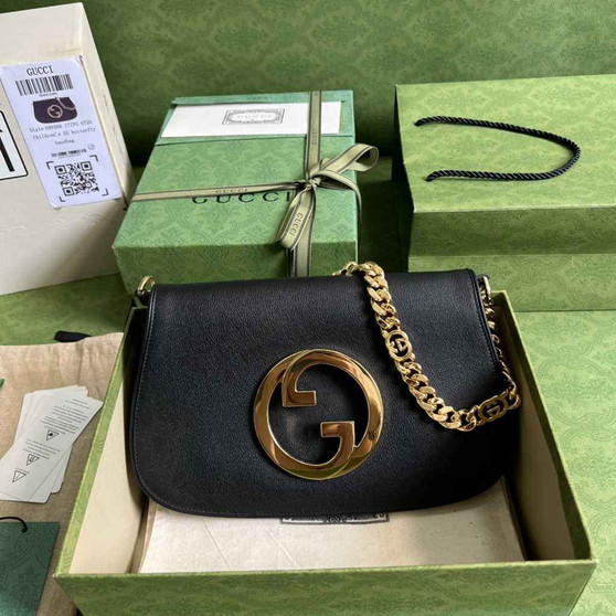 Gucci 699268 Blondie shoulder bag Black leather