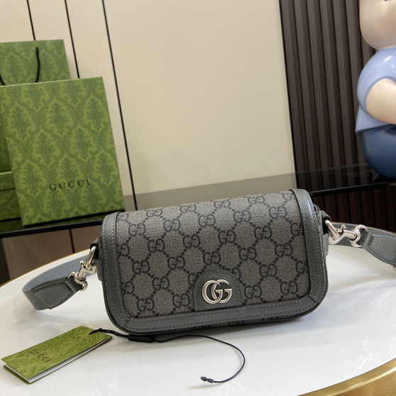 Gucci ophidia super mini shoulder bag ‎795466 in gray - Default Title - View 1
