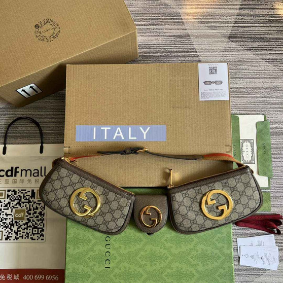 Gucci 702614 Blondie mini belt bag Beige GG Supreme canvas - W30cm x H12cm x D2.5cm / Beige GG Supreme canvas - View 1