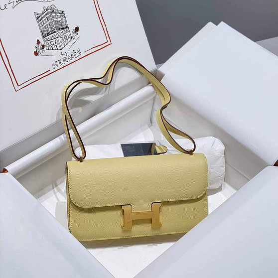 Hermes Constance Box Epsom Leather Yellow Gold H082760 - Default Title - View 1