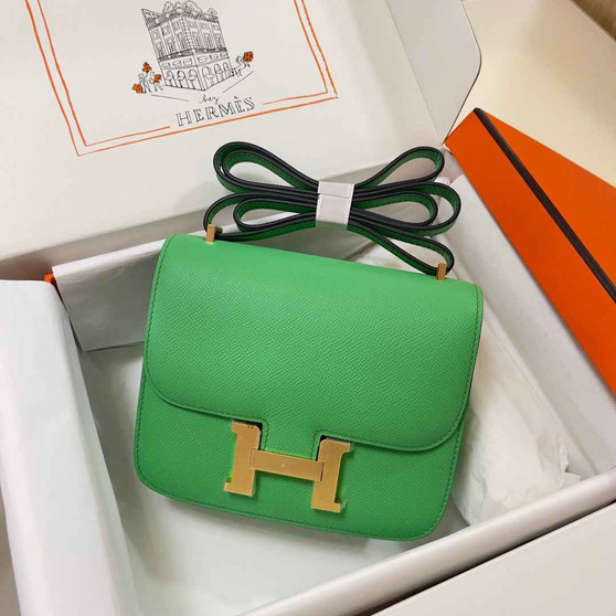 Hermes Constance Bag Epsom Green Leather Gold H2542 - Default Title - View 1