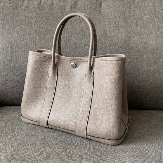 Hermes Garden Party 30 bag Epsom leather Dark Gray - Default Title - View 1