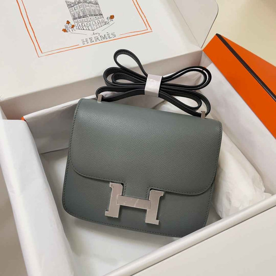 Hermes Constance Bag Dark Gray Epsom Leather Silver H2519 - Default Title - View 1