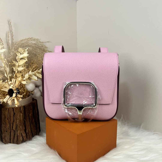 Hermès Della Cavalleria Mini Bag Pink Epsom Calfskin Silver Hardware - Default Title - View 1
