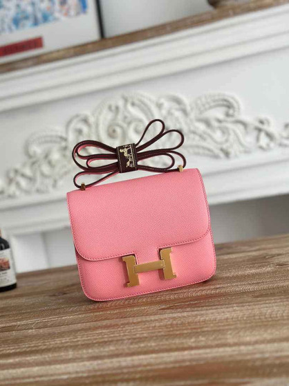 Hermes Constance Epsom Leather 19cm Gold Pink H082241 - Default Title - View 1