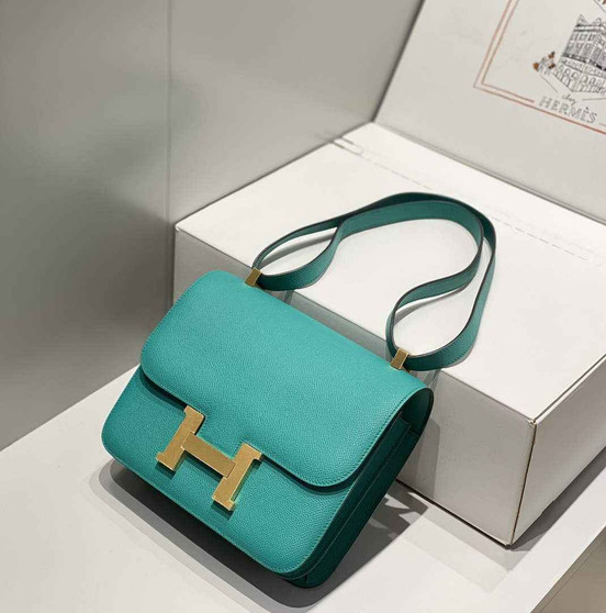 Hermes Constance 23 Box Epsom Leather Green Gold H082902 - Default Title - View 1