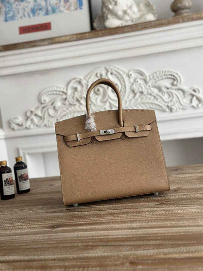 Hermès Birkin 25 Bag Apricot Epsom Leather H625641 - Default Title - View 1