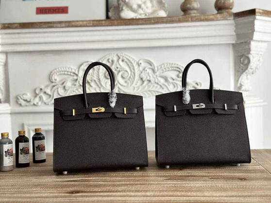 Hermès Birkin 25 Bag Coffee Epsom Leather H625653 - gold - View 1