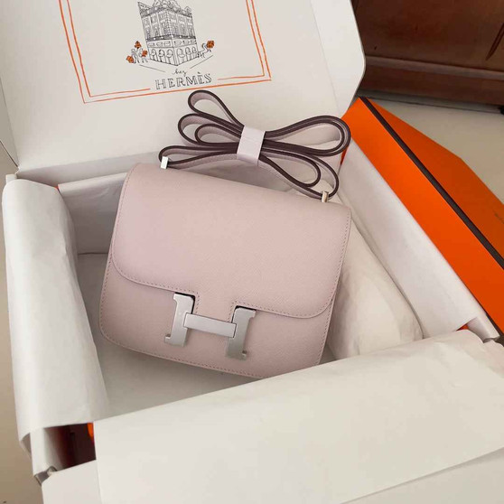 Hermes Constance Bag Light Purple Epsom Leather Silver H2527 - Default Title - View 1